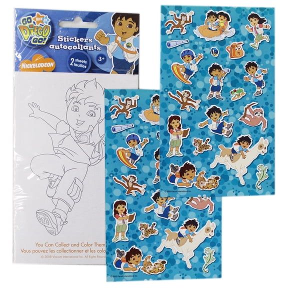 Go Diego Go! Having Fun Outside Assorted Character Stickers (18 Stickers)