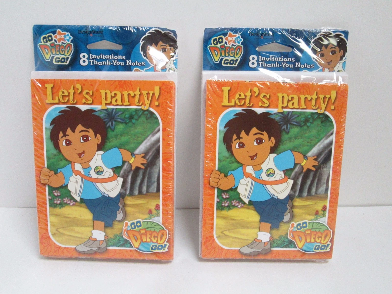 Go Diego Go Invitations & Thank You Cards - Lot Of 2 Packages -- Party Supplies