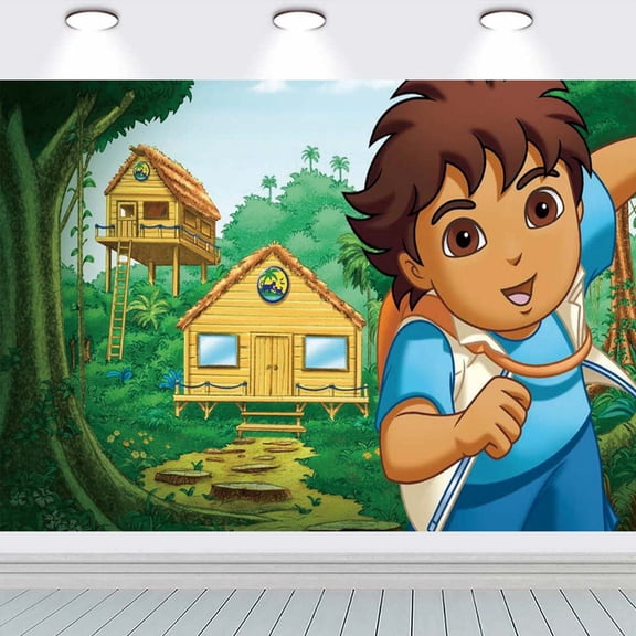 Go Diego Go Party Supplies Background Backdrop Taspestry Banner Poster Decor Decorations