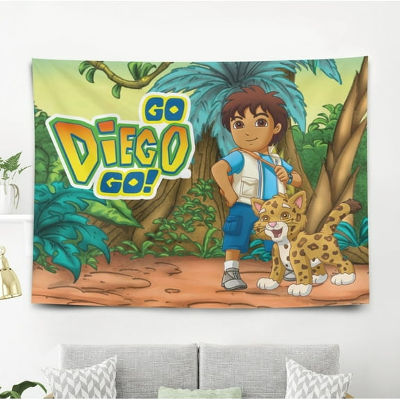 Go Diego Go Tapestry Wall Decor for Bedroom Dorm Wall Hanging Birthday Gift