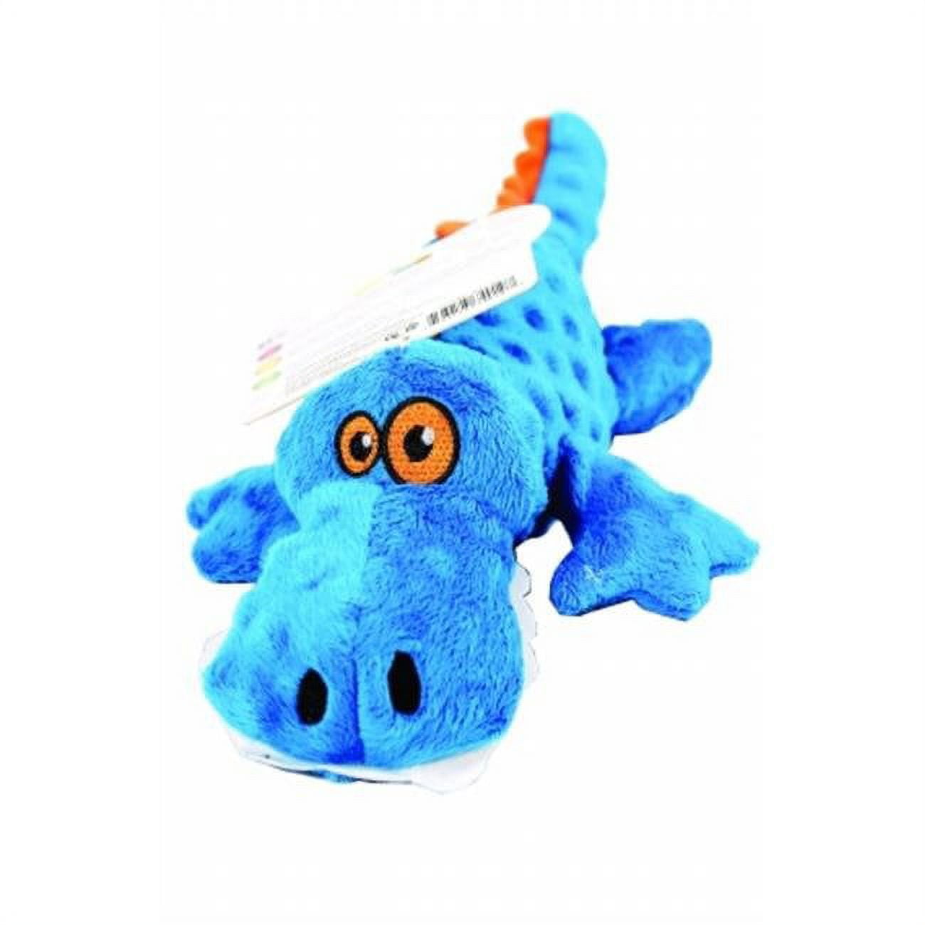Unconditional Love Gator Grunter Dog Toy with Chew Guard Technology, Blue, Large