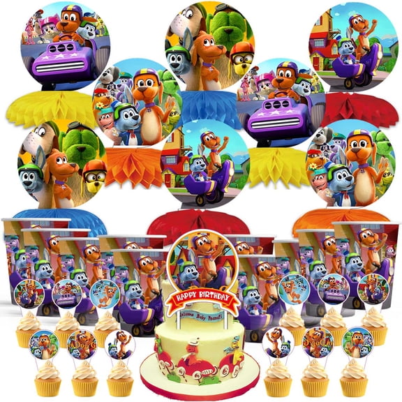 Go Dog Go Party Supplies Decor Cups Fans Decorations Honeycomb Centerpieces Cake Toppers