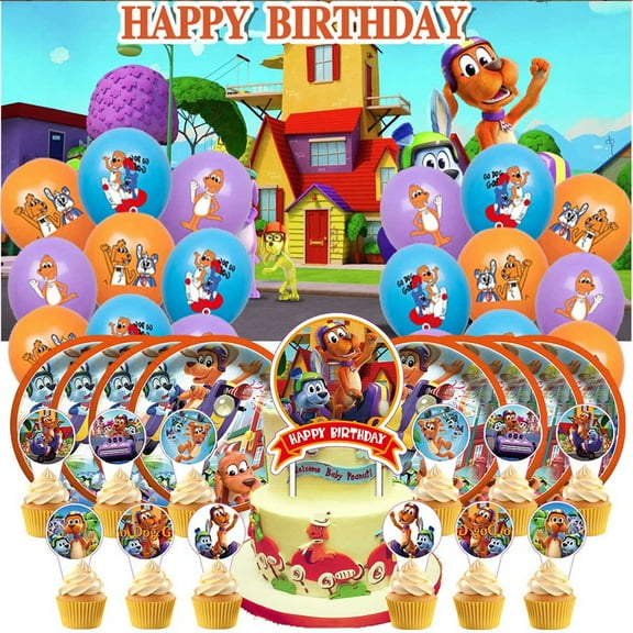 Go Dog Go Birthday Party Supplies Balloons Plates Decoration Cake Topper Decor Tableware Banner Backdrop