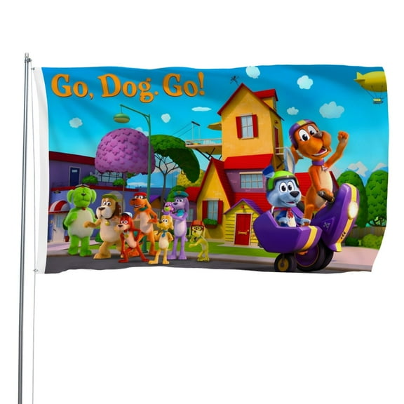 Go Dog Go-themed Printed Flag Perfect gift for fans, friends, and family members, and suitable for indoor and outdoor activities, party decorations.16"x24" (40cm60cm)