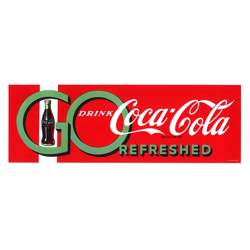 Go Drink Coke Stretched Canvas 14x36 Inch
