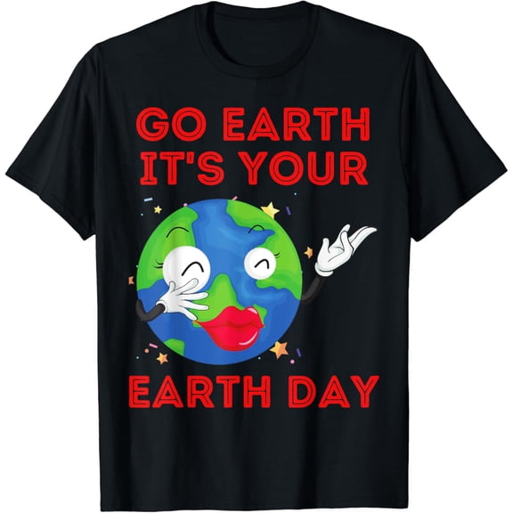 Go Earth It'S Your Earth Day Music Sing Dance Planet Party T-Shirt Vintage Tee Best Birthday Tee Gifts