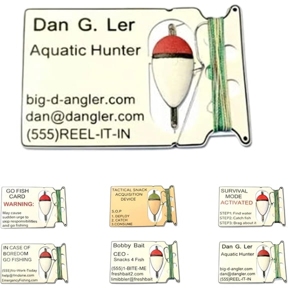 Go Fish Card – Mini Fishing Kit Designed to Fit in Wallet – Spontaneous Fishing Adventures Anytime Anywhere (A6)