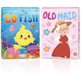 thumbnail image 1 of Go Fish, Old Maid, 2 in 1 Kids Card Games Set, Family Game Night Party Games, 1 of 7