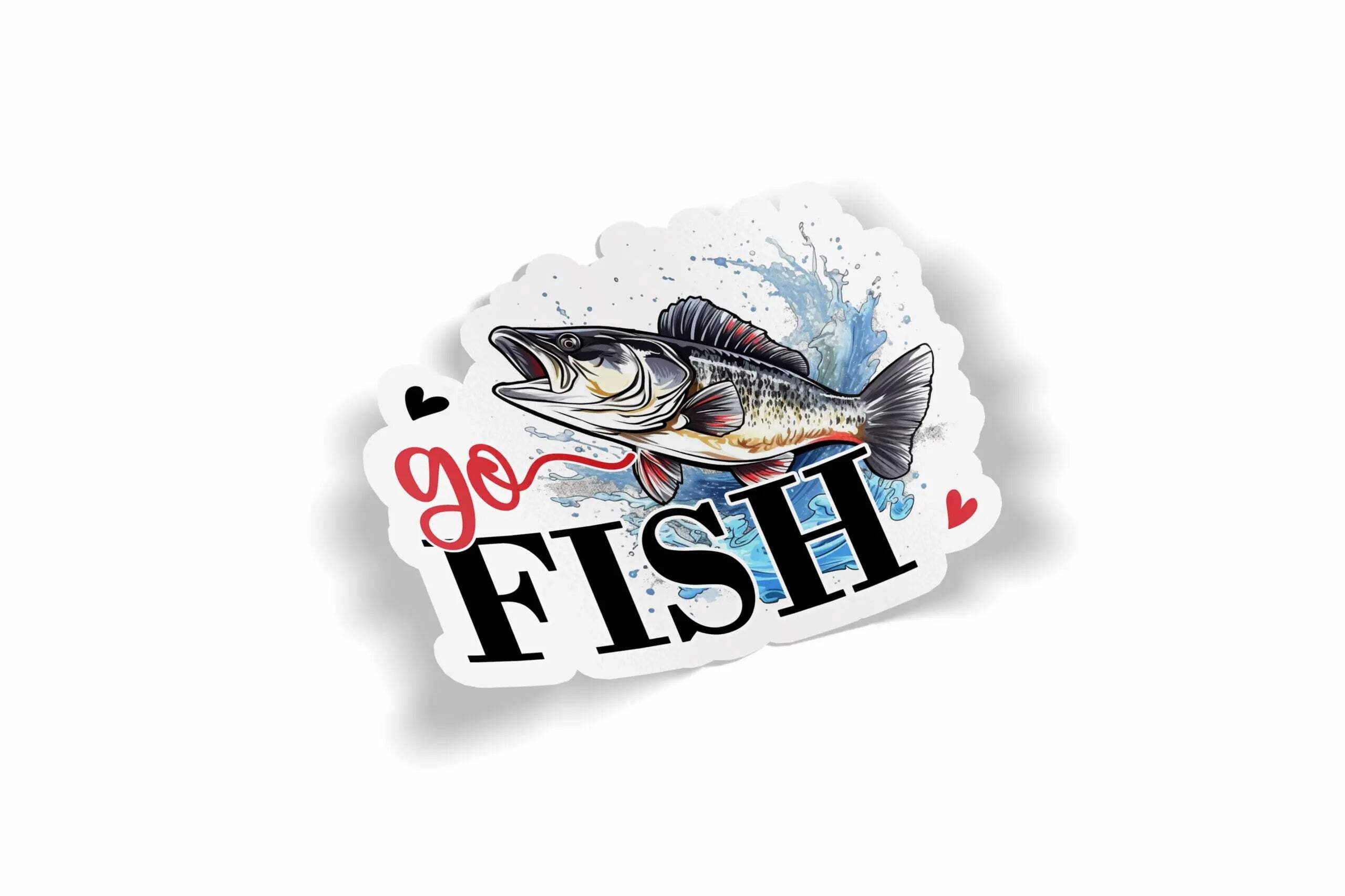 Gt Fish Sticker Go Fish Waterproof Sticker - Walmart.com