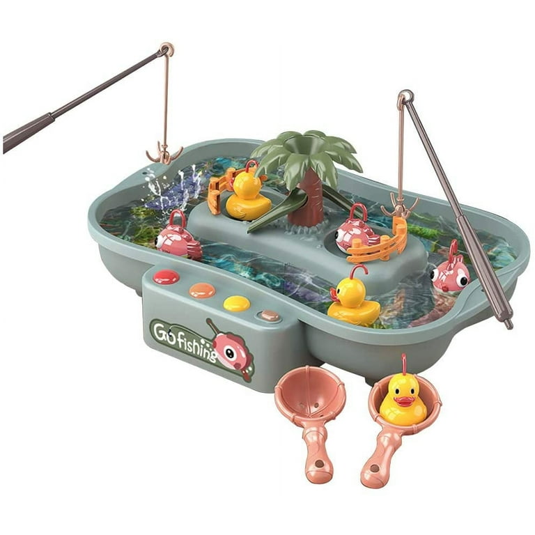 Go Fishing Game, 6 Ducks Water Circulation Music, Light, Preschool 3 to 7  Girls Boys Br Mundo Toys.
