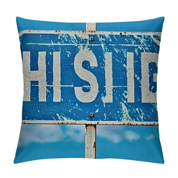 Go Fishing Outdoor Lumbar Best Gift to Family Decorative Throw Pillow Cover Cushion CaseMaterial for Bed Couch Sofa inches (Blue)