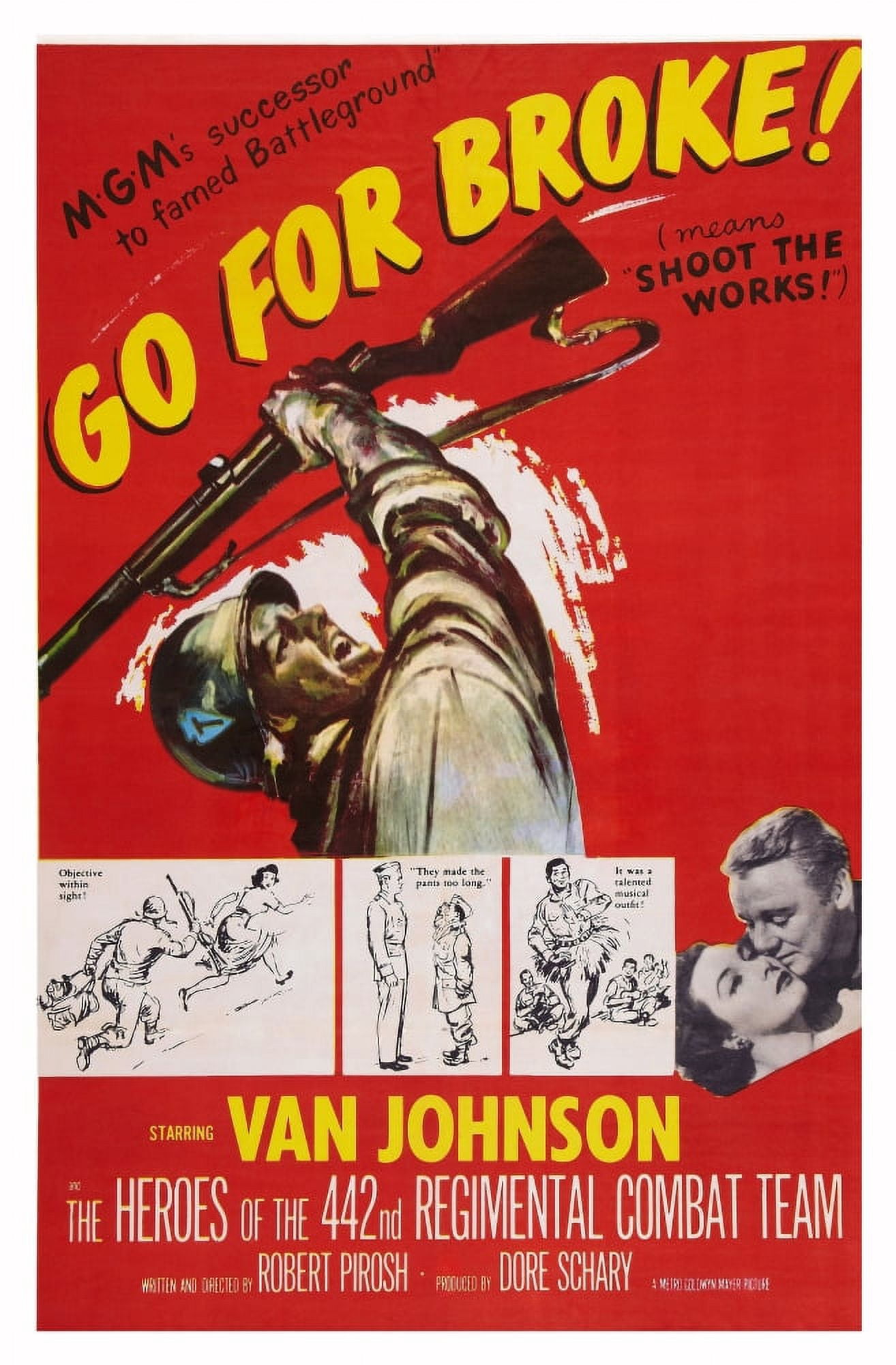Go For Broke U Canvas Art - (11 x 17)