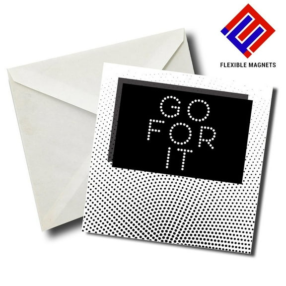 Go For It Inspirational Quote Magnet for refrigerator. Great Gift! By Flexible Magnets