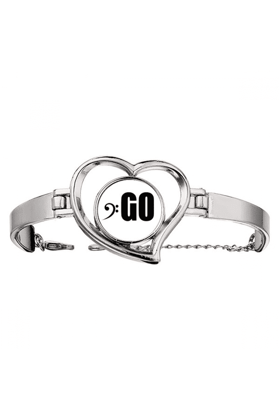 Go Foreword Bass Notes Expression Bracelet Heart Jewelry Wire Bangle