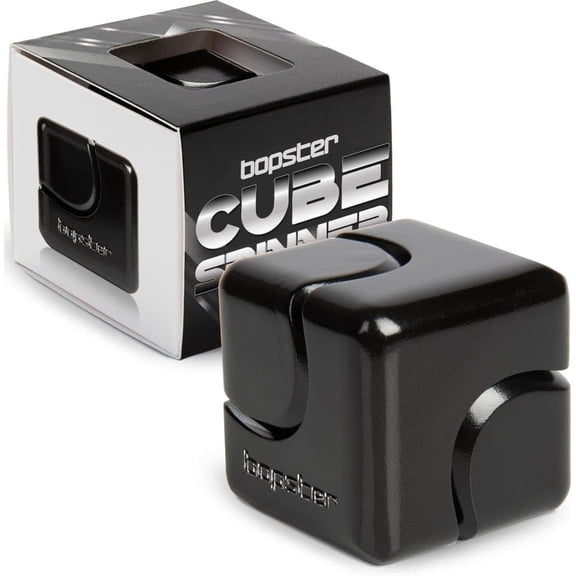 Go! Games, bopster Cube Spinner Metallic Black Fidget Spinner