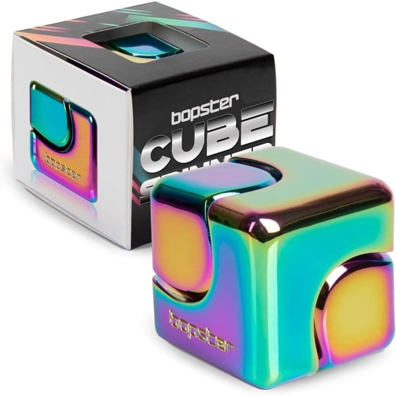 Go! Games, bopster Cube Spinner Metallic Multicolor Fidget Spinner