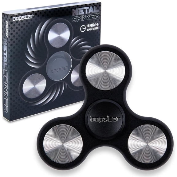 Go! Games, bopster TriSpinner Metallic Black & Silver Fidget Spinner