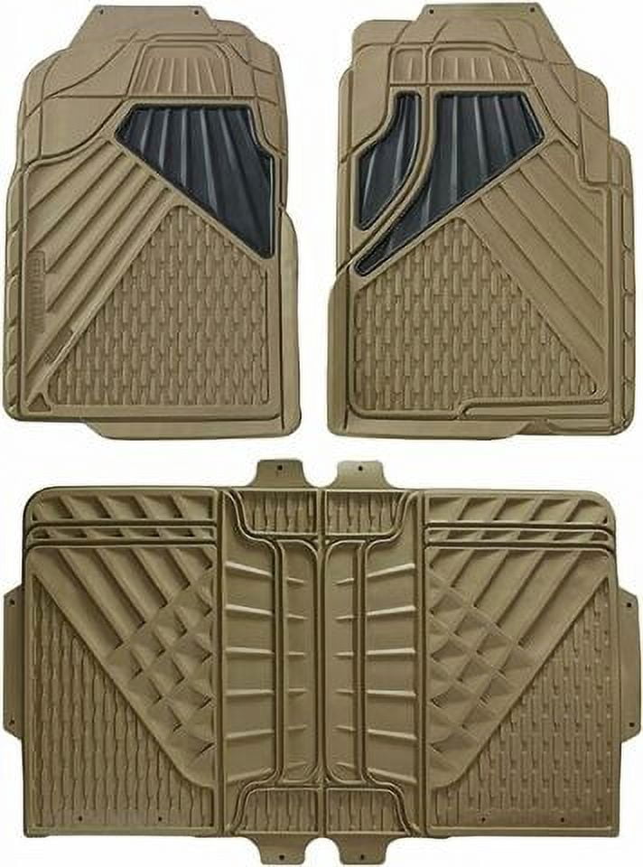4PC Universal Floor Mats For Auto Car SUV Van All Weather Heavy Duty Beige Set E - Foto 5