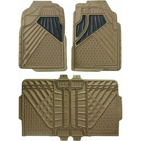 Go Gear 79002 Full Size Heavy Duty Beige Floor Mats (4 Piece Set)