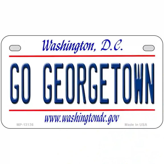 Go Georgetown Novelty Metal License Plate 7" x 4" Motorcycle (MP)