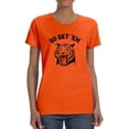 thumbnail image 1 of Go Get 'Em. Roaring Tiger T-Shirt Women -Smartprints Designs, Female Small, 1 of 4