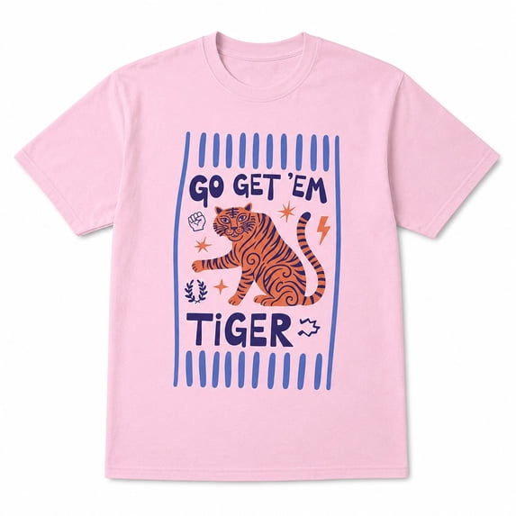 Go Get ’Em Tiger Graphic T-Shirt, Unisex Classic Fit Tee