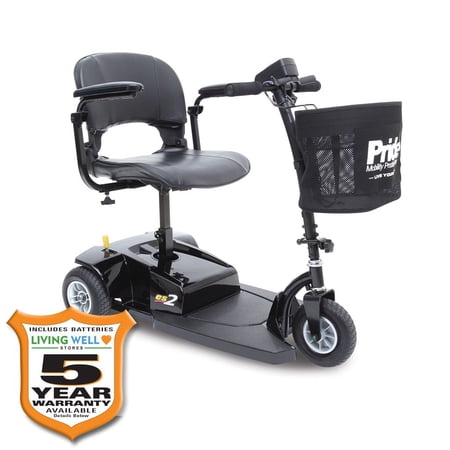 Go-Go ES2 3-Wheeled Scooter by Pride Mobility with Extended Warranty