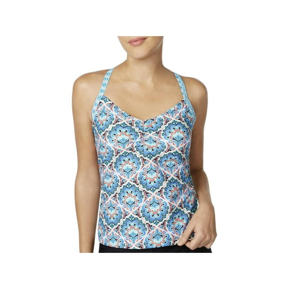 Go Gossip Womens Printed Tankini Swim Top Separates