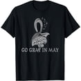 thumbnail image 1 of Go Gray In May Brain Cancer Tumor Awareness Feather T-Shirt, 1 of 4