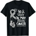 thumbnail image 1 of Go Gray In May Brain Tumor Cancer Awareness Day Grey Ribbon T-Shirt, 1 of 4