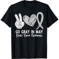thumbnail image 1 of Go Gray In May Rainbow Brain Cancer Tumor Awareness T-Shirt, 1 of 4