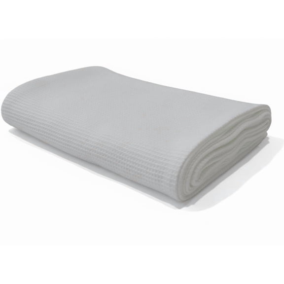 Go Green Organics Gots Certified Waffle Bath Towel 600 Gsm | Super Absorbant & Quick Dry, No Softeners, Environment Friendly Bath Towel (White)