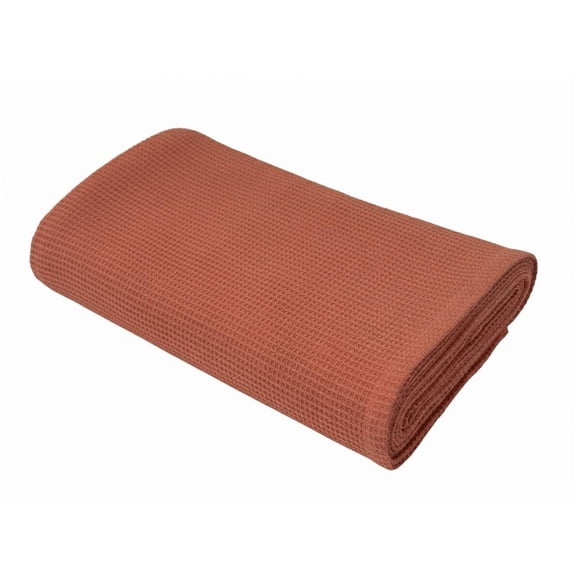 Go Green Organics Gots Certified Waffle Bath Towel 600 Gsm | Super Absorbant & Quick Dry, No Softeners, Environment Friendly Bath Towel (Cannyon Clay)