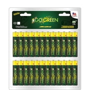 GoGreen Power Alkaline Batteries, AA 48 Ct