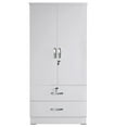 thumbnail image 1 of Go Green Woods Grace Wood 2-Door Wardrobe Armoire with 2-Drawers (White), 1 of 1