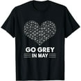 thumbnail image 1 of Go Grey In May Brain Tumor Awareness Hearts T-Shirt, 1 of 4