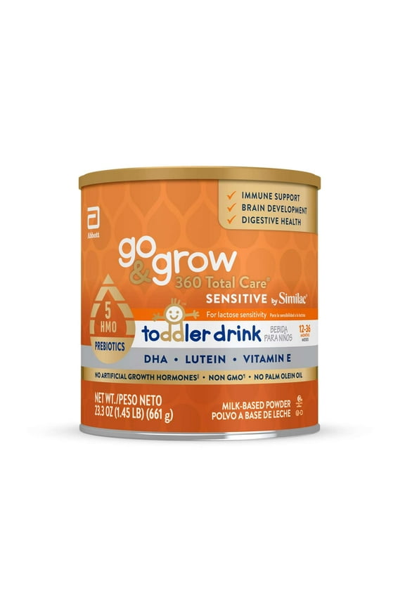 Go & Grow 360 Total Care Sensitive by Similac Toddler Nutritional Drink Powder, 23.3-oz Can