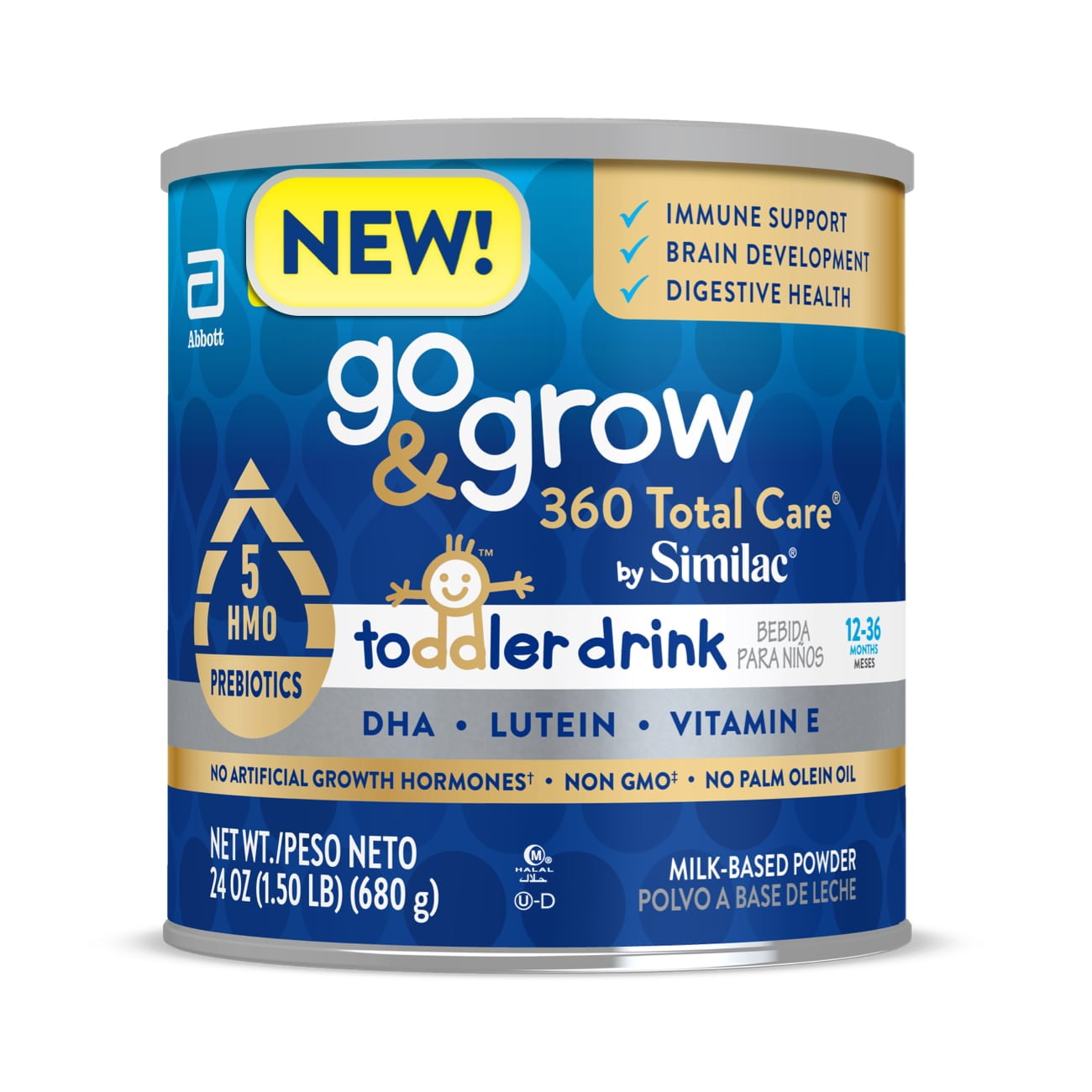 Go & Grow 360 Total Care by Similac Toddler Drink, 24oz Can