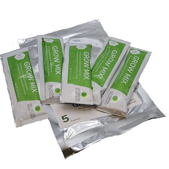 Go Grow Hydroponic Nutrients for All Veggies and Plants 5 Gallon - 5 Pack (25 Gallons)