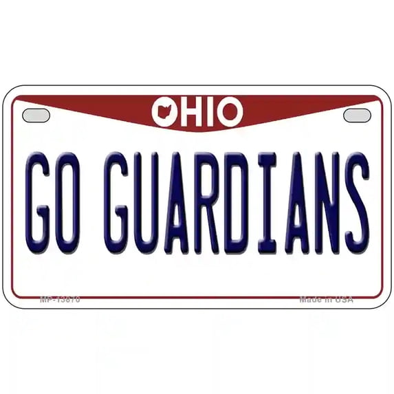 Go Guardians Ohio Novelty Metal License Plate Tag 7" x 4" Motorcycle