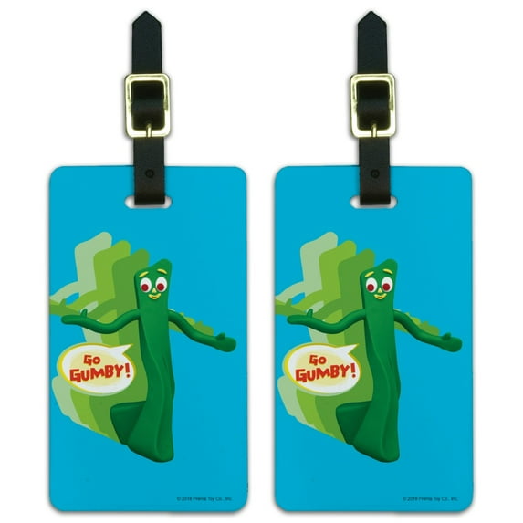 Go Gumby Luggage ID Tags Suitcase Carry-On Cards - Set of 2