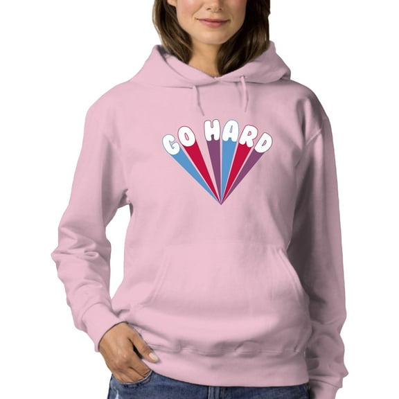 Go Hard Hoodie Women -Smartprints Designs, Female 3X-Large