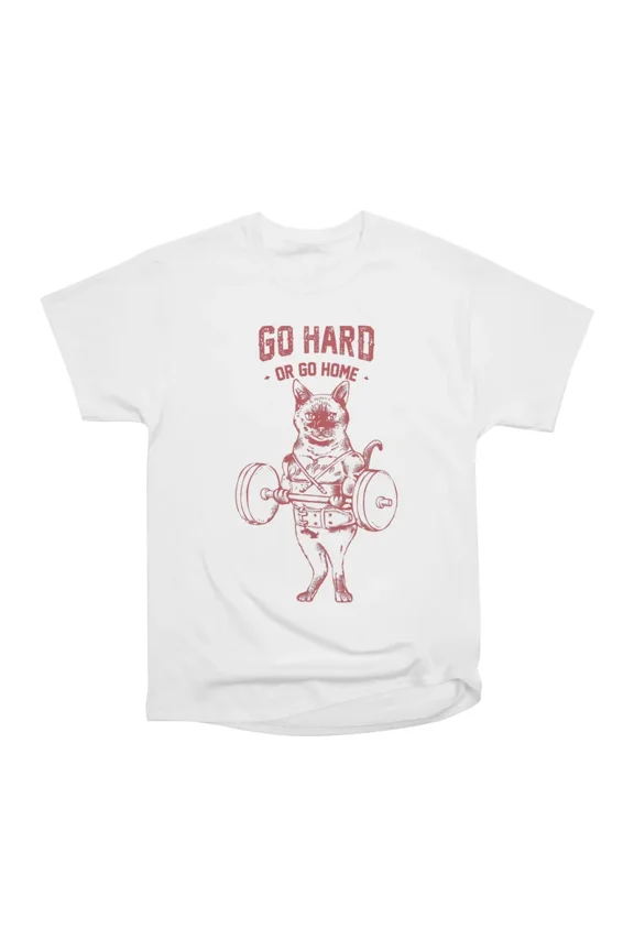 Go Hard or Go Home Siamese Cat T-Shirt Tee Gift For Him Merch For Her Apparel For Friend
