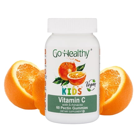 Go Healthy Natural Vitamin C Gummies for Kids, Toddlers - Vegan 60 Servings