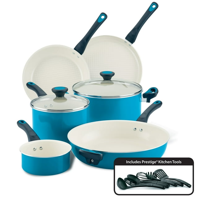Go Healthy! by Farberware Nonstick Aluminum Cookware Pots and Pans Set