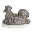 thumbnail image 1 of Go Home 20947 Ceramic & Aluminum Eurka Butter Dish, Silver & White - 5.5 x 4 x 7 in., 1 of 1