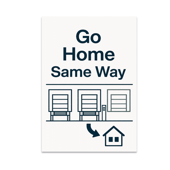 Go Home Same Way Warehouse Safety Art - Warehouse Worker - 13x19 Poster Print