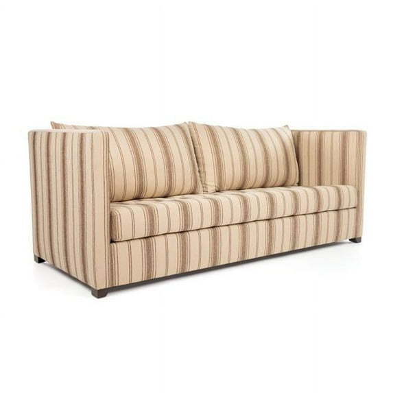 Go Home U05405803 37 x 40 x 76 in. Venice Sofa Small Loft Burlap Nickel Nailheads
