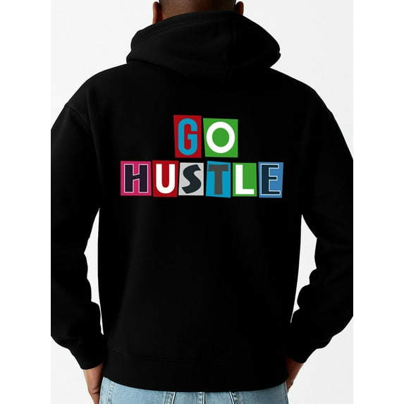 Go Hustle funny hoodies funny humor mens regular fit black Casual Wear on Weekends halloween wife y2k Vintage Unisex Shirt Graphic tshirts Unique Design Unisex Shirt Crewneck tshirts