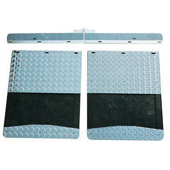 Go Industries - D70730SET - Dually Mud Flap Set - Diamond Tread Set - Includes F